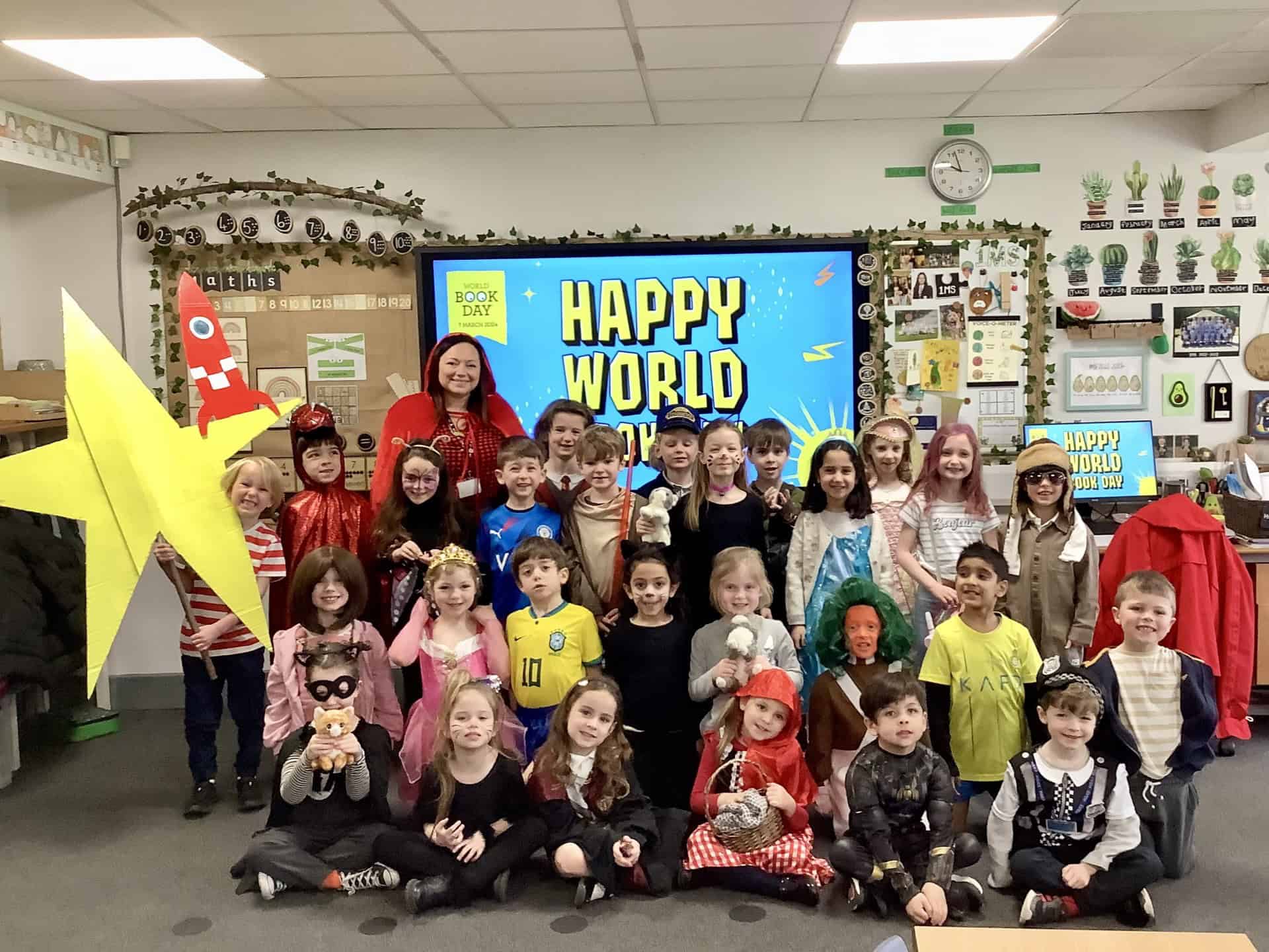 Pupils dressed up for World Book Day.